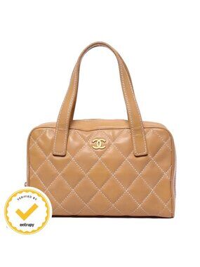 Chanel Handbag Gold Wild Stitch